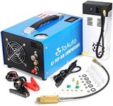 TOAUTO A1 PCP Air Compressor,4500Psi 30Mpa, Water/Oil-Free, One Button Start, Bursting disc, Powered by Car 12V DC or Home 110V AC with Adapter HPA Compressor for Paintball/PCP Rifle/Mini Scuba Tank