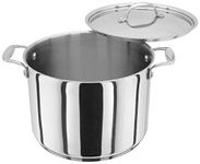 Stellar 7000 S745 Stainless Steel Stockpot with Lid, Twin Handles, Induction Ready, Oven Safe, Dishwasher Safe 24cm 7L Fully Guaranteed