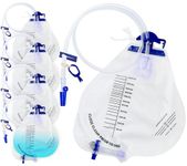 Catheter Drainage Bags, with Anti-Reflux Chamber Multifunctional Urine Bag, with Clips and Hanging Hookactive air Exhaust, 0.4" Diameter Catheter, 2000ml Urine Collector(5 PCS)