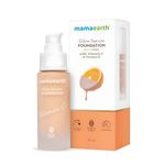 Mamaearth Glow Serum Medium Foundation Dewy With Vitamin C & Turmeric For 12-Hour Long Stay - 01 Ivory Glow - 30 Ml, Normal