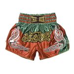 SIAMKICK Classic Muay Thai Shorts for Men Women Boxing Kickboxing High Grade MMA Fight Clothing Training Workout Trunks (M, Red/Green)