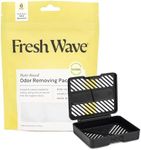 Fresh Wave Lemon Odor Eliminating & Deodorizing Packs | Bag of 6 & Fresh Pod Case | Safer Odor Relief for Small Spaces | Natural Plant-Based Odor Eliminator | Odor Absorbers for Home