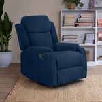 Sleepyhead RX6 - Single Seater Fabric Recliner (Berry Blue) |3 Modes of Comfort |High Back Rest for Extra Neck & Lumbar Support | Premium Pocket Springs for Plush Feeling