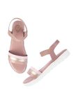 Shoetopia Women's Flat Sandal-7 Kids UK (SND-Time-Pink)-EU40