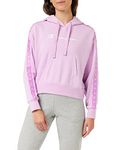 Champion Women's Legacy Tape 2.0 Powerblend Boxy Hooded Sweatshirt, Pink Lilac, XL