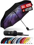 Repel Umbrella Windproof Travel Umbrellas for Rain - Easy Auto Open Close, Durable & Compact Umbrella, Strong Fiberglass Frame, Waterproof Canopy - Backpack, Purse, Portable Umbrella for Travel