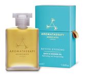 Aromatherapy Associates Revive Evening Bath & Shower Oil, 55ml - Essential Oil Cleanser with Ylang Ylang, Patchouli & Sandalwood