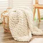 Bigacogo Chunky Knit Blanket Throw 