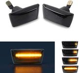 OZ-LAMPE LED Dynamic Side Indicator for Vauxhall Opel Adam Astra H Corsa D E Insignia A Meriua B Zafira B, Turn Signal Light Flowing Side Marker Repeater, Smoked