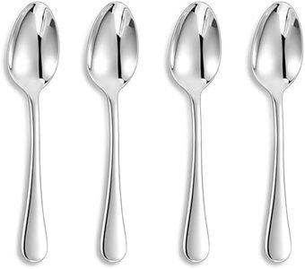 KEAWELL Premium Verona 4-Piece 6.3 inch Spoon Set – 18/10 Stainless Steel, Heavy-Duty Mirror-Finished Silverware for Daily Meals, Hosting and Special Occasions (4, Teaspoons)