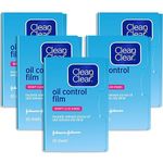 Oil Control Film Blotting Paper, Clean & Clear Oil-absorbing Sheets, 60 Sheets (Pack of 5)