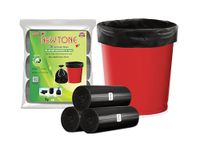 Newtone Premium Garbage Bags (Small) Size 17 X 19 Inches 3 Rolls (90 Bags) (Dustbin Bag/Trash Bag) (Black Colour) - (Pouch Packing)