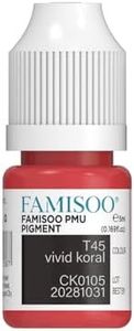 FAMISOO PMU Pigment for Lip 0.169fl.oz/5ml Professional Tattoo Ink for Long-Lasting Lips Color Microblading Ink Permanent Makeup Beauty Tattoo Supplies(T45 Vivid Koral)