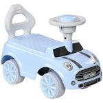 AIYAPLAY Ride On Car Foot To Floor Sliding Car Push Along Car with Air Horn, Anti-Over-Backwards Design, for Toddler from 18 to 36 Months - Light Blue