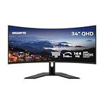 GIGABYTE G34WQC A 34" 144Hz Ultra-Wide Curved Gaming Monitor, 3440 x 1440 VA 1500R, 1ms (MPRT) Response Time, 90% DCI-P3, VESA Display HDR400, FreeSync Premium, Black (G34WQC A-SA)