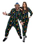 NOROZE Anime Onesie Adult Men Women Unisex Pyjamas All in One Family Matching Outfits Loungewear Jumpsuit for Women UK Boys Girls (M, Navy)