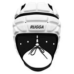 RUGGA White Rugby Scrum Cap with Black Border - Medium Size - 54cm to 57cm Circumference