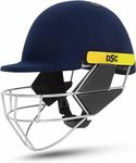 DSC Scud Premium Cricket Helmet for Men & Boys with Neck Guard (Fixed Spring Steel Grill | Back Support Strap |Lightweight |Size:Medium (Navy)