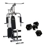 Lifeline Fitness HG-002 Multi Home Gym Multiple Muscle Workout Machine with 72kg Weight Stack for Men at Home, Hexagonal Dumbbell Set Included (with 10KG Hexa Dumbbell Set)