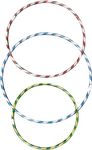 PEBBLE HUG 3pc Plastic Hoola Hoop, Hula Hoop for Weight Loss & Fitness, Exercise Ring for Fitness Indoor Outdoor Sports, Exercise Hula Hoop for Fitness Gymnastics, Dance, Pet Training,