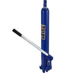 VEVOR Hydraulic Long Ram Jack, 8 Tons/17363 lbs Capacity, with Single Piston Pump and Clevis Base, Manual Cherry Picker with Handle, for Garage/Shop Cranes, Engine Lift Hoist, Blue