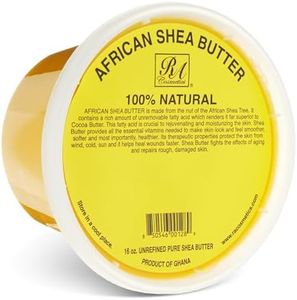 RA Cosmetics 100% Pure African Shea Butter, Golden - Unrefined, Raw African Luxury Head-to-Toe Moisture Miracle for Radiant Skin and Luscious Hair - Sourced from Ghana - 16 oz Jar