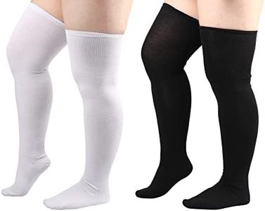 DRESHOW Grande Talla Mujer Calcetines Hasta la Rodilla Casual Sobre la Rodilla Medias Hasta el Muslo Calientapiernas para Cosplay Deporte