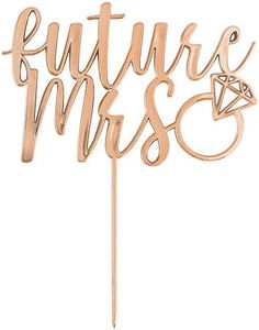 Amscan Blush Future Mrs Rose Gold Wedding Cake Topper