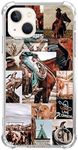 Qxydgklt Cowboy Aesthetic Case Compatible with iPhone 14 Plus, Western Country Collage Case for iPhone 14 Plus, Trendy Cool Soft TPU Bumper Case Cover