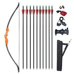 Vogbel Archery Recurve Bow and Arrows Set for Adults 30lb 40lb Takedown Bow Left and Right Hand Longow Kit for Beginner Hunting Shooting Practice (Orange, 40lb)