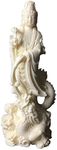 zunibo 6.69" Quan yin Statue Home Office Decor,guan yin Statue Standing on Dragon Figurines Zen Decor,Goddess of Mercy Kuan yin Statue feng Shui Decor