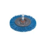 wolfcraft Nylon Wire Wheel Brush, Soft, Ø 75 mm I 2726000 I For cleaning and more gentle polishing of wood and sheet metal