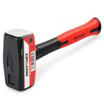 MAXPOWER 4 lb Club Hammer, Mini Sledge Hammer with Fiberglass Handle, Drop Forged Steel Head