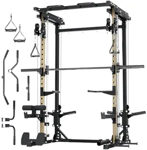 Major Fitness Drone3 Machine – All-in-One Home Gym Squat Rack with Weight Bar, Cable Crossover Machine – Heavy-Duty Fitness Equipment for Strength Training and Full-Body Workouts