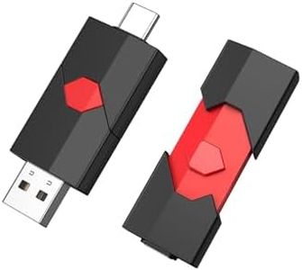 Aiibe 128GB USB C Flash Drive 2 Pack USB Stick 2-in-1 Dual Flash Drive Push-Pull Type C Memory Stick Mini Portable USB C Thumb Drive for iPhone 15 S23 Smartphone Tablet Laptop Computer (2 Pack)