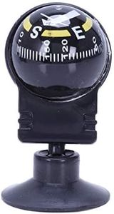 GRARRO New Car Vehicle Floating Ball Magnetic Navigation Compass Black
