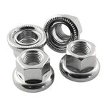 ZRM&E 4pcs M10 Bicycle Wheel Axle Nuts 10mm Rear Wheel Screw Nonslip Shaft DIY Refitting Accessories for Fixed Gear of Mountain Bike and Road Vehicle