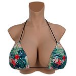 HEYANP Artificial Breast K Cup Liquid Gel Filler Artificial Breast Forms Fake Boobs Mastectomy, Tan