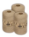 TOWNBUS - Pack of 3 (3 x 150 Meters) | 2Ply | Raw Natural Jute Twine, Arts and Crafts Jute Rope for Packaging, String for Gifts, DIY Crafts, Decoration, Bundling.