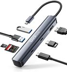 dockteck USB C Hub Multiport Adapter for MacBook Air Pro, 7 in 1 USB C Dongle with 4K 60Hz HDMI, 100W PD, USB-C and Dual USB A 5 Gbps Data Ports, MicroSD and SD Card Reader