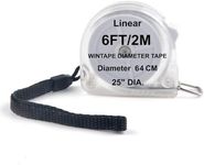 WINTAPE Imperial and Metric Pi Diameter Circumference Tape Measure, 78 inch by 6FT/2M, Use for Measuring Cylindrical Objects
