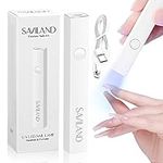 Saviland Mini U V Lamps for Gel Nails: Protect Skin Gel LED Nail Lamp Rechargeable USB U V Light Flash Cure Nail Dryer Curing Gel Polishes Nail Glue Stickers Glitter Nail Art, Gift for Women (3W)