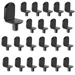 AQSXO Shelf pins, Glass Supports Furniture Cabinet Closet Bookcase Shelf Bracket-Style Pegs, Black 30 Pack.A