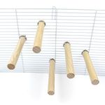 Alfie Pet - Joseph Natural Wood Perch 5-Piece Set for Birds - Size: Large