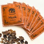 Musk Fragrance Sachets (Pack of 8) | Natural Musk Scent | Warm Long-Lasting Wardrobe Freshener | Eco-Friendly Cloth Pouch | for Cupboard, Drawer, Saree, Car & Travel Bag