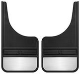 Husky Liners Universal Muddog Mud Flaps | Rubber Front Mud Flaps - 12" w/Weight - Black | 55001