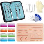 FELTHOUSE Suture practice kit suturing practice kit suture pad suturing kit Ultimate Suture Practice Kit - Suturing Practice Set with Suture Pad - Ideal for Medical Students & Training Professionals