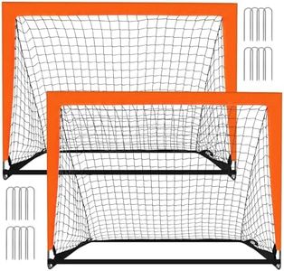 Soccer Goal,2 Pack 4'x3' Portable Soccer Net with Carry Bag, High-Strength & Quick Set-up Weatherproof Soccer Goals for Backyard Kids Soccer Practice Training