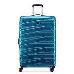 Delsey Paris Tiphanie 66 cms Medium Size Check-in Polycarbonate Hard-Sided 4 Double Spinner Wheel Suitcase/Luggage/Trolley Bag for Travel with TSA Lock (Steel Blue)