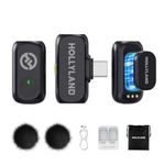 Hollyland LARK A1 Wireless Mini Microphone for iPhone15/16 & Android, Pure Sound, Noise Cancelling, Magnetic Microphone for YouTube, TikTok, Podcast, Vlogging for USB-C(2TX+1RX)